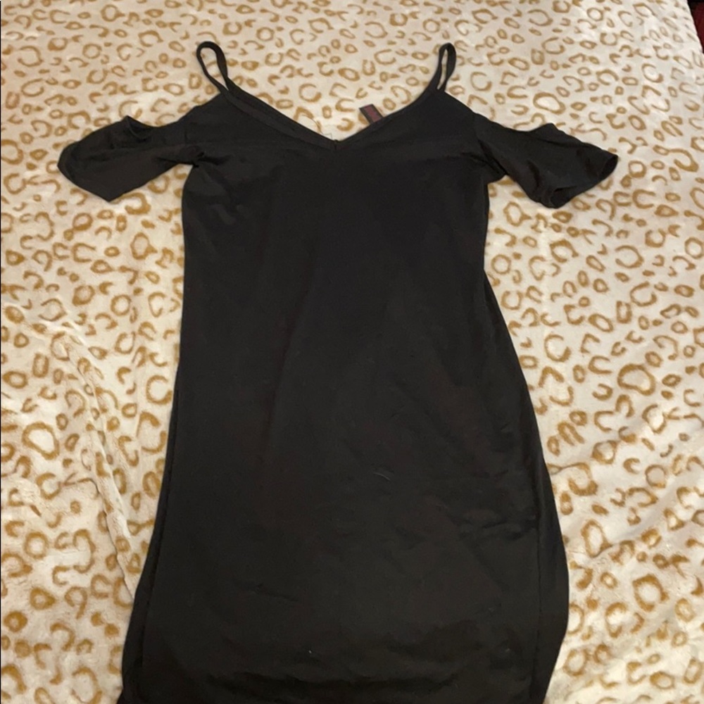black off shoulder dress
